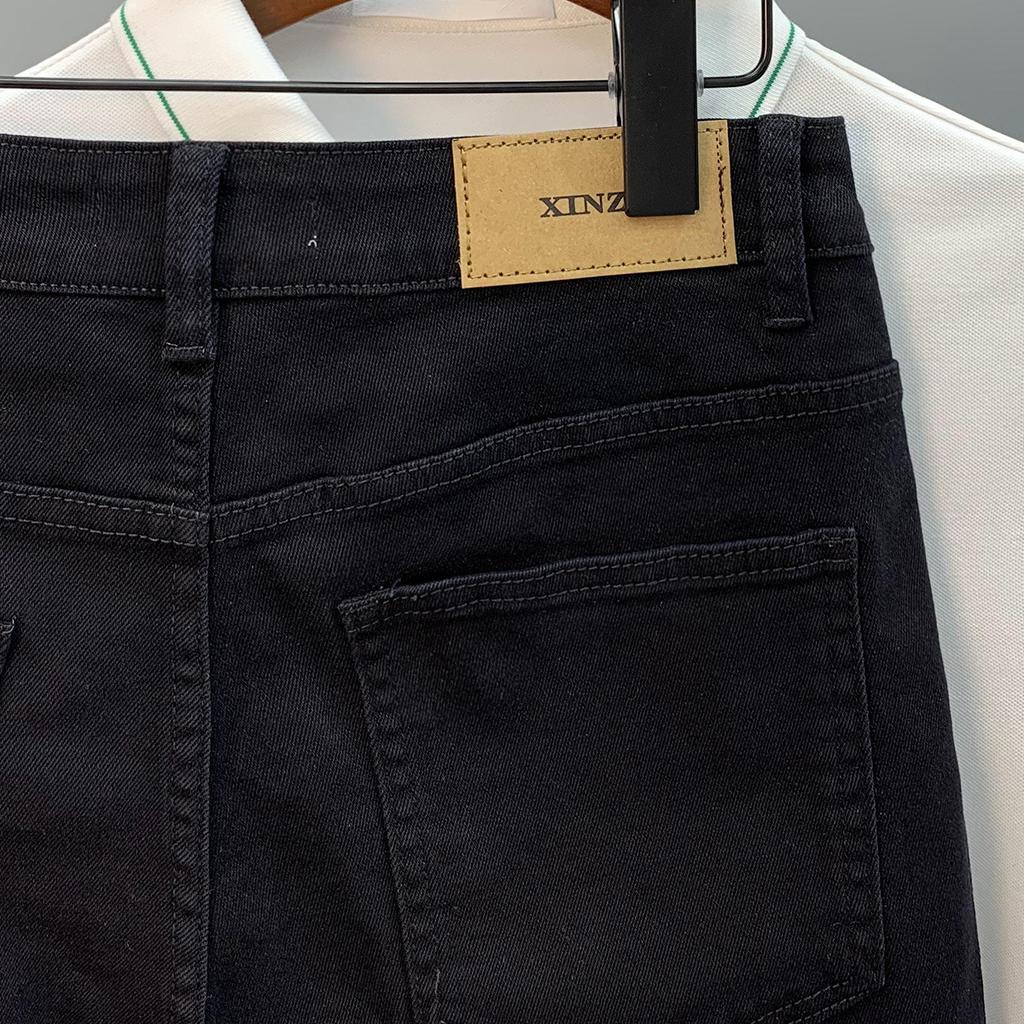 European Station Fashion Full of Hot Diamond Denim Shorts Men's Summer New Youth Trend Brand High Street Casual Five-point Pants