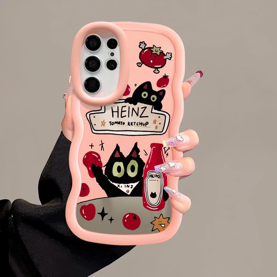 Case for Samsung Galaxy A26 S23 Plus S25 A25 S24 S21 S22 Ultra S20 FE Soft Phone Cover A55 A35 A34 A54 A36 A24 Tomato Sauce
