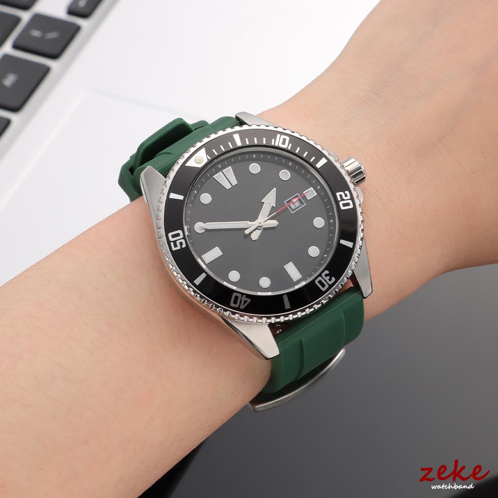Premium Silicone Rubber Watch Strap 20mm 22mm Black Blue Green Replacement Watch Band Quick Release Waterproof Sports Watchbands