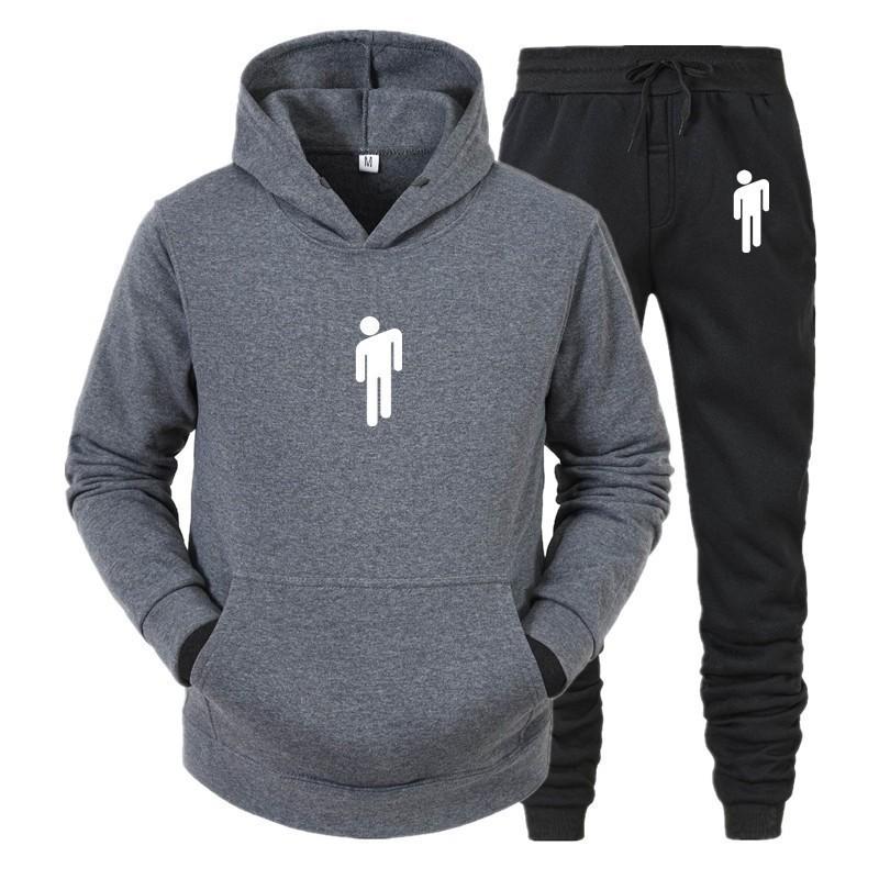 Hot Search Men's Women's Loose Hoodie Set Printed Couple Fashion