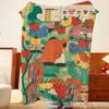 Art S-soupsoup Throw Flannel Throw Blanket, Lightweight Cozy, Durable Washable Cute Cool