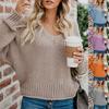 2025 Autumn/Winter Women's V-Neck Button Knit Sweater - European/American Style