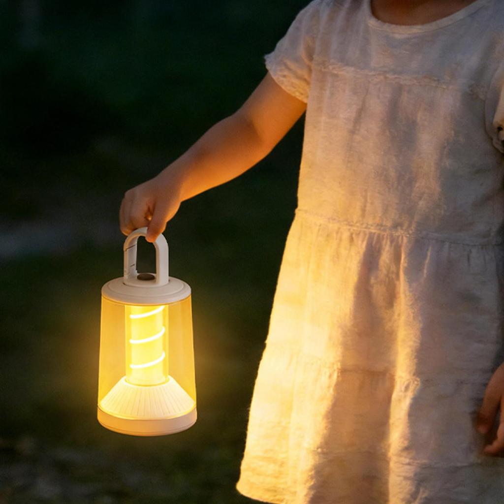 Detachable Camping Lamp Type C Charging 4 Modes Filament Breathing Light Bottom Screw Hole for Tent Bedroom