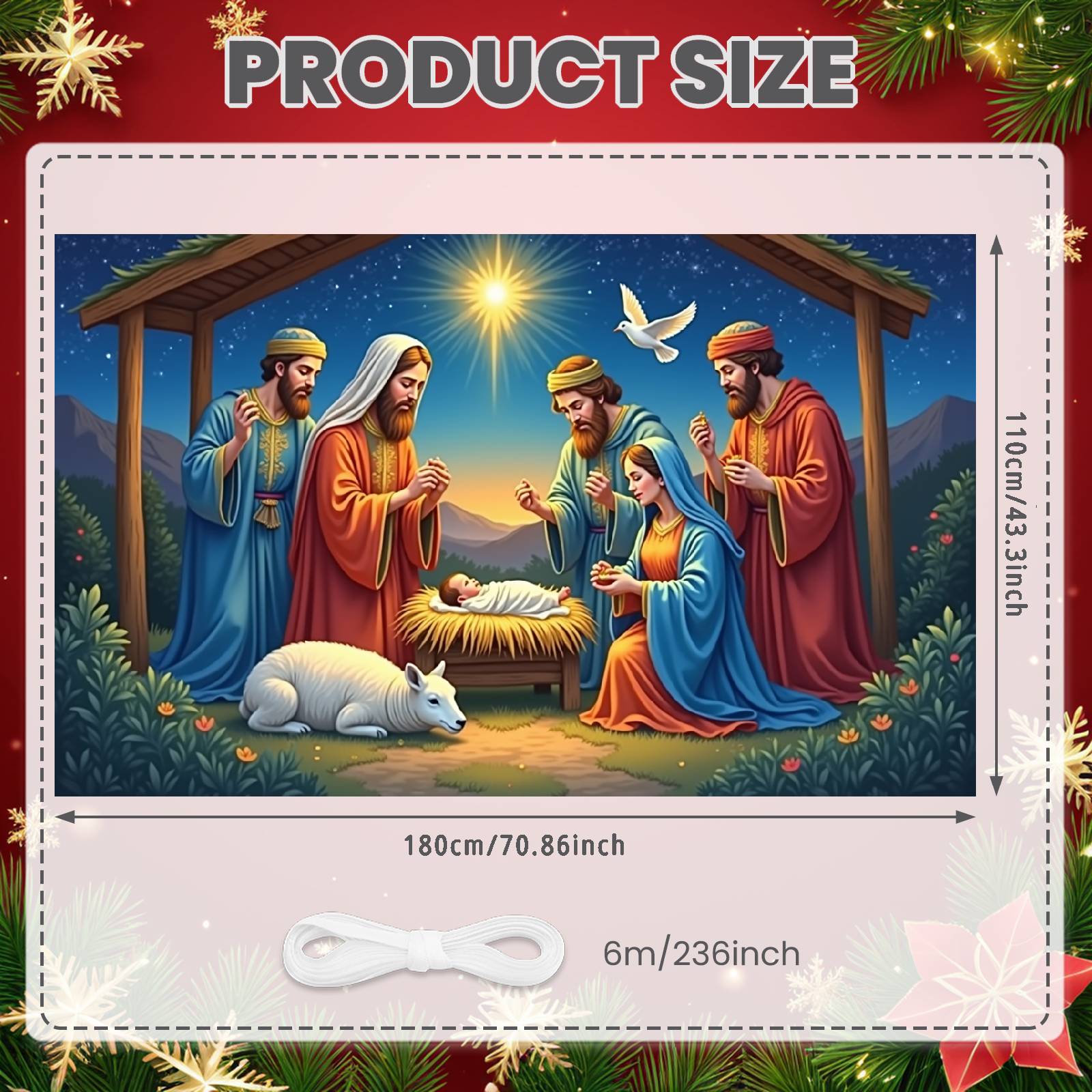 

Holiday Decor Banner Colorful Design Christmas Banner Christian Banner Scenic Background For Holiday Party Family Celebration