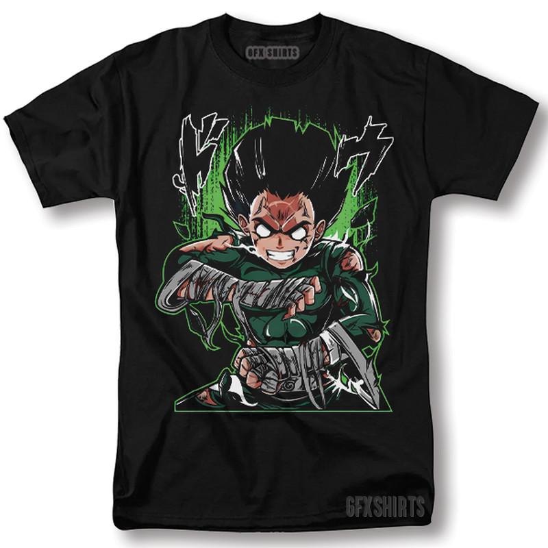 Naruto Rock Lee Shirt Manga Strip Naruto Kakashi Graphic T-Shirt 4XL