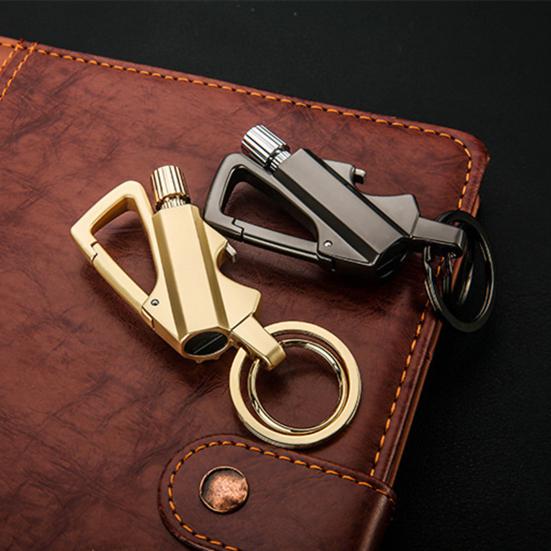 Multifunctional Portable Permanent Metal Keychain Lighter with Bottle Opener