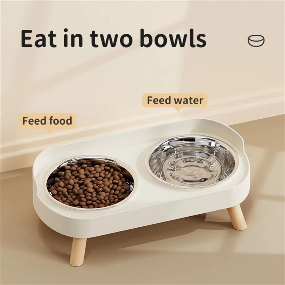 Colorful Pet Double Bowl Stainless Steel Water Bowl Fashion Dog Bowl  Pet Supplies