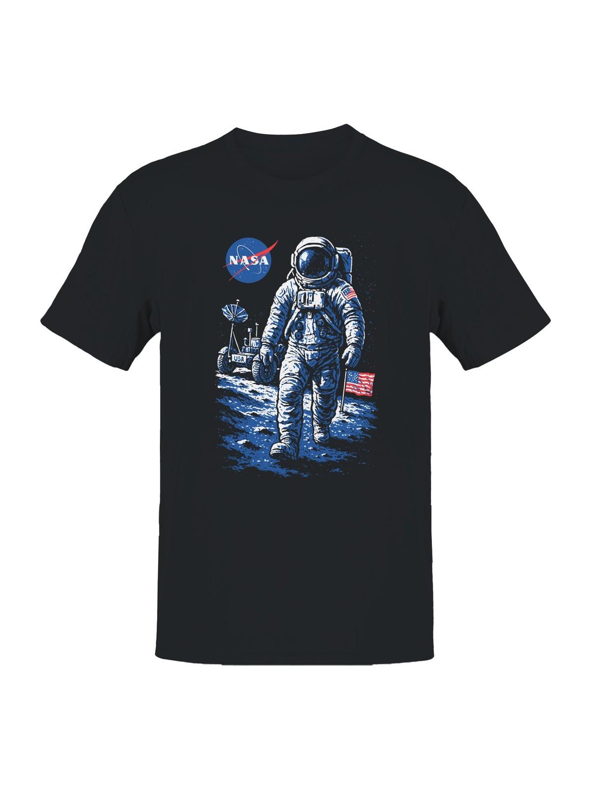 Officially Licensed NASA Astronaut Lunar Walk Design Mens T-shirt XL