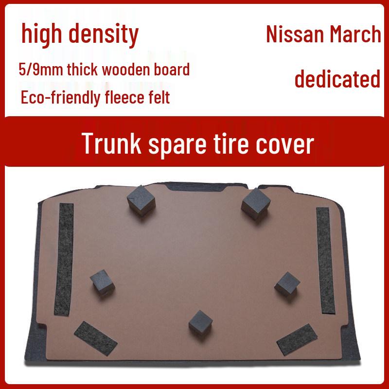 Nissan March & Bluebird Spare Tire Cover: Tailgate Carpet and Luggage Compartment Mat