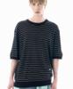 T Maker Striped Half Sweater Bk
