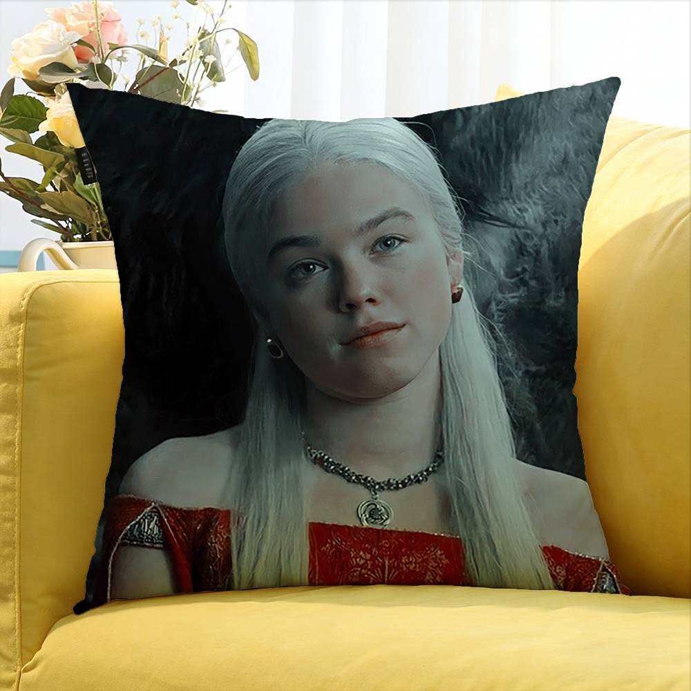 Rhaenyra Targaryen House of the Dragon Olika Storlekar Kvadratiskt Kuddfodral För Bil Hem Sovrumsinredning