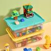 Children's Building Block Jigsaw Puzzle Toy Storage Box Parts Colors Classification Storage Organizer