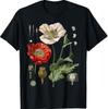 Roter Mohn Botanische Mohnblumen Roter Mohn T-Shirt