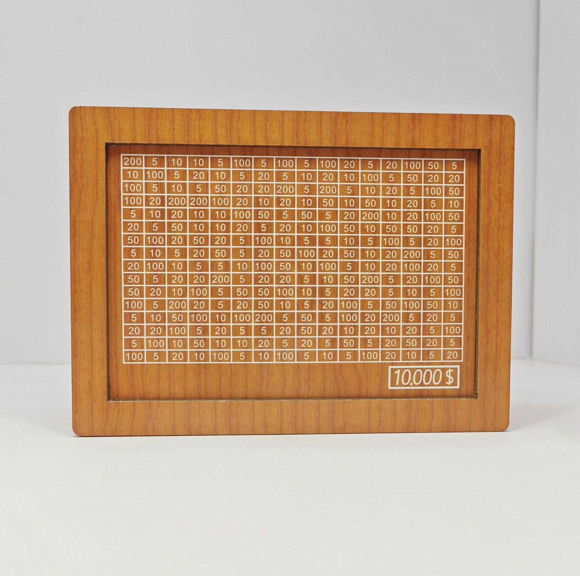 

Cash Box with Counter, Cash Savings Box, Retro Style, Handcrafted Wooden Safe, Money Saving, Goal for Kids and Adults wood