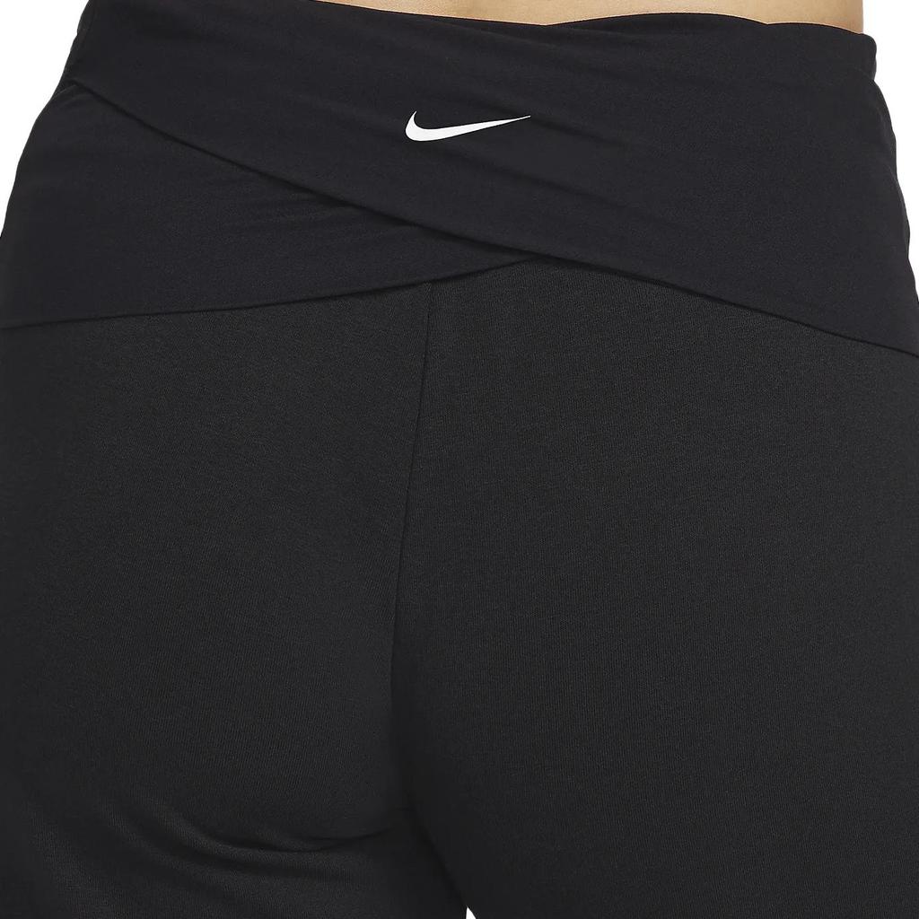 Nike Loose Mid-Rise Solid Straight Leg Casual Pants Women Bottoms Black FB4684-010