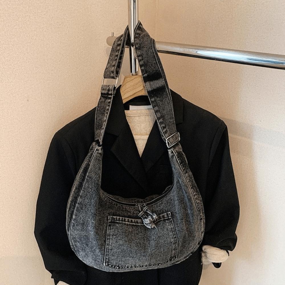 Versatile Denim Shoulder Bag Vintage Satchel Bags Casual Cross Body Bag  Girls