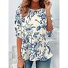 Women's T Shirt Print Graphic Plants Vintage Fashion Stylish Long Sleeve Crew Neck Round Neck Regular Tops
