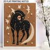 DIY Stretched Canvas Pearl Art Kit Black Horse with White Stars Design 5D Sparkling Bead Painting Relaxing Hobby Gift for Home Decor
