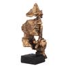 Antik Finish Schweigen ist Gold Statue Farbecht Gold Denker Statue Moderner Kreativer Abstrakter Stil Schweige Statue