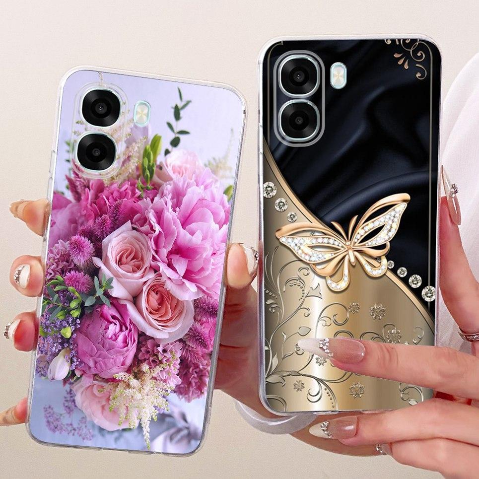 Carcasă Pentru Oppo A6X 4G 5G A6T Pro OppoA6 India Capac Spate Fluture Colorat Luxos Fete Modă Carcasă Telefon Transparent Moale TPU
