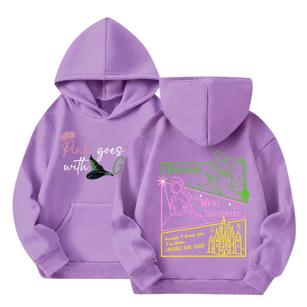 Kinder Kapuzenpullover Trendiges Langarm Hexen-Sweatshirt