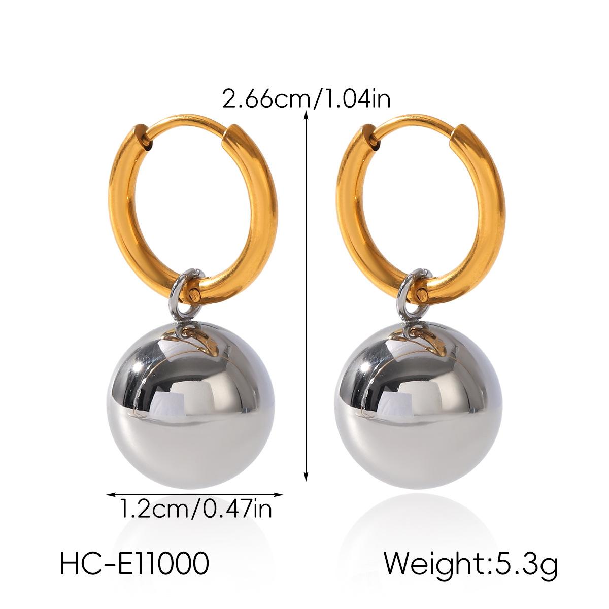

Color-block earrings, light luxury high-end spherical drop earrings, diamond-encrusted studs, pearl jewelry