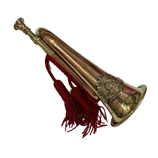 Muzyczna trąbka miedziana 12" z chwostem z jedwabnej liny, część herbu australijskiego