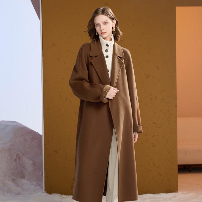 Sancai 100% Lambswool Double-faced Wool Coat