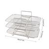 Dual Air Fryer Rack Multi Layered Dehydrator Racks 304 Stainless Steel Dual Air Fryer Stand Racks