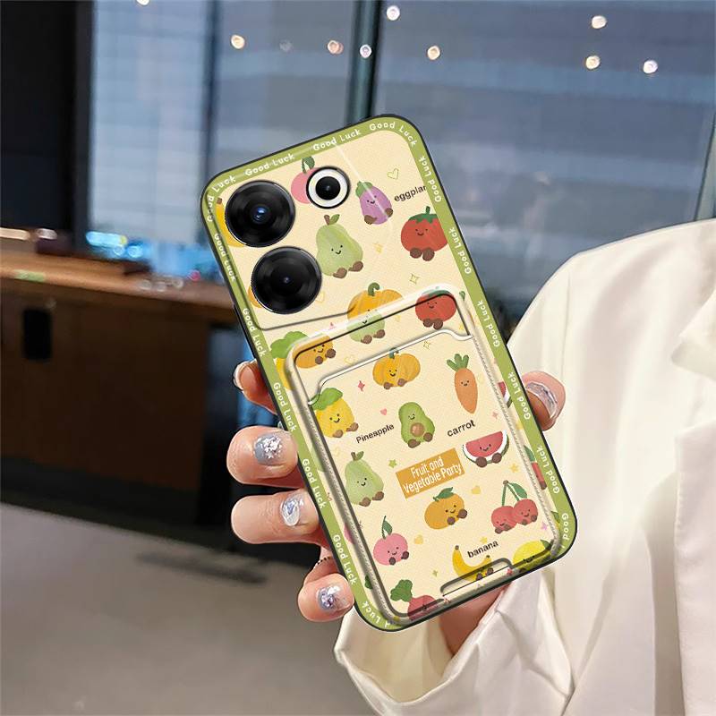 Hülle Kartenfach Handyhülle Für Tecno Camon20 Pro 5G/CK8n Staubdicht Weiche Hülle Vollständig umhüllend Langlebiges Silikon Niedlich Graffiti