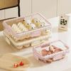 Clear Divided Serving Tray Plastic Seasoning Separator Box Portable Candy Organizer  for Home