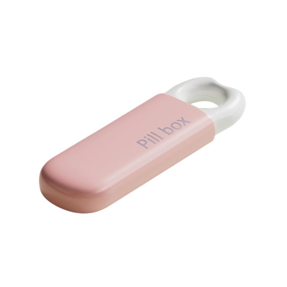 

Mini Pill Storage Box Sealed Pill Dispenser Portable 3 Grids Pill Box for Home розовый