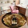 Guinness Draught Print Round Rug, Washable Floor Carpet, For Entryway Dorm Laundry Room Office Study, Home Decor Birthday Christmas Gift