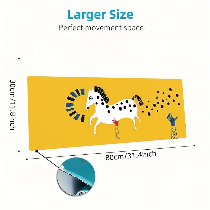 HorseNet Lace Solid Color Mouse Pad Large Gaming Table Cushion Non-slip Laptop Tablet Big Mousepad XXL Mat Mini PC Playmat With Lock edge