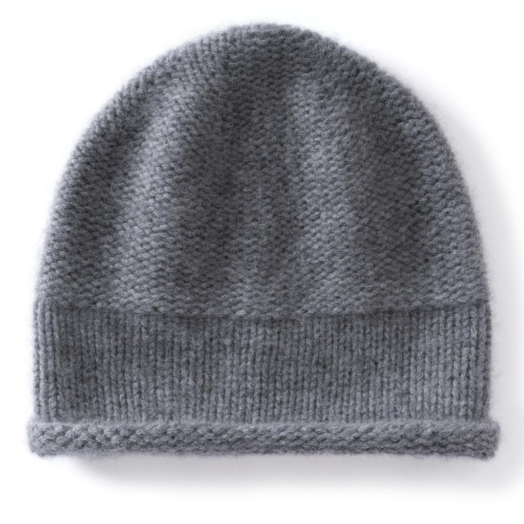 Cashmere men's and women's curling edge thickened lazy style retro fashion versatile autumn and winter new casual knitted hat