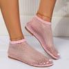 Fashion New Women Luxury 2025 Brand Round Toe Flat Bottom Sandals Summer Hollow Short Boots Water Diamond Sexy Flat Bottom Shoes Sandals