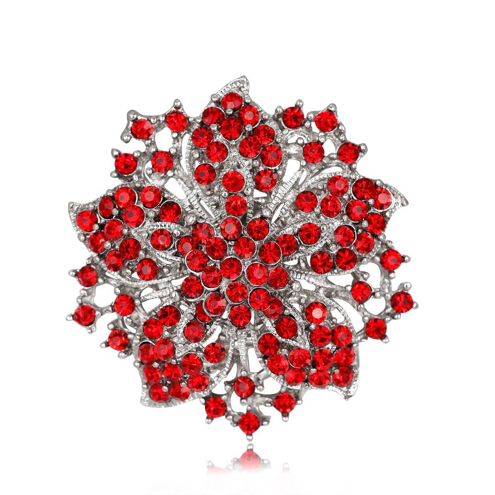 Vintage Flower Shape Brooch Pin Elegant Clothing Accessories Flower Brooch Gift for Women Girls Use