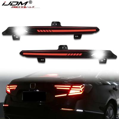 iJDM Car Bumper Reflector Lights For Honda Accord Sedan, Function As Tail/Brake, Turn Signal Lights & Rear Fog Lamps 2018-
