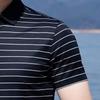 Antonio Men's Striped Silk Blend Polo Shirt