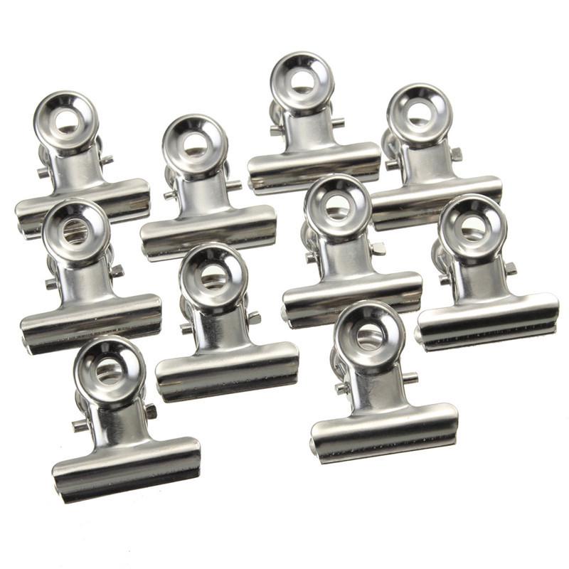 Stainless Steel Chip Bag Clips For Air Tight Seal Grip Food Sealing Clamp Clip  Binder Paper Photo File Stationary Binder Clip