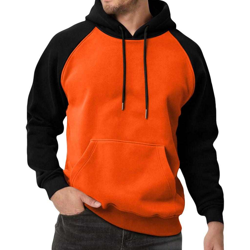 Men's Colorblock Sweatshirt Hoodie Men's Sports Large Size Casual Sweatshirt