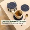 Ceramic Coasters with Matt Finish On Top & Cork Base | Coasters for Cups Set of 6 |