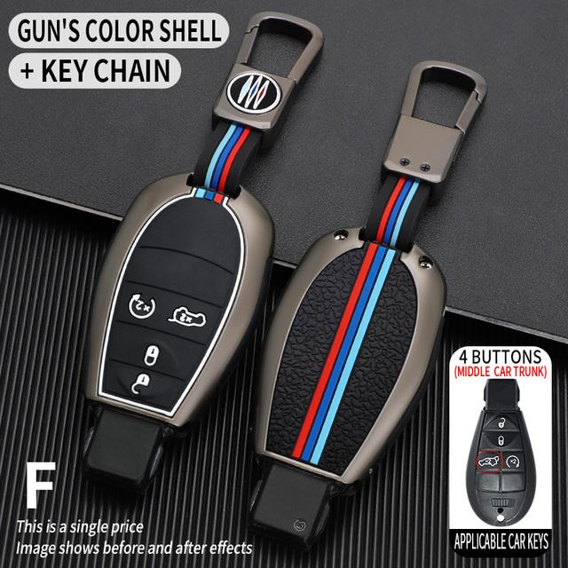 Zinc Alloy Car Key Case Cover Fob Shell for Chrysler 300c for Jeep Commende for Dodge Durango Ram Grand Caravan Town Country