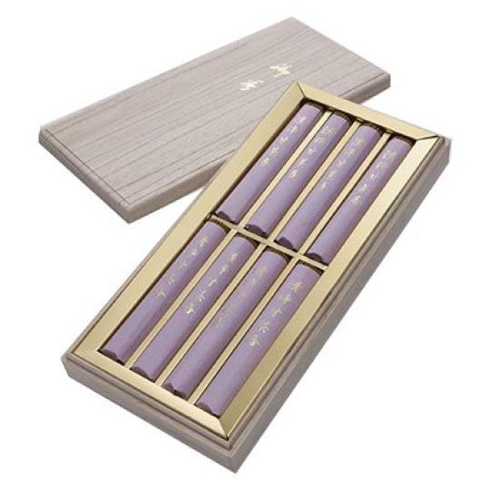 Awaji Baikundou Gift Pure Sweet Tea 8 Paulownia Wood Gift Wrapping Personalized Gift Wrapping Perfect for Buddhist Memorial and Other Incense,