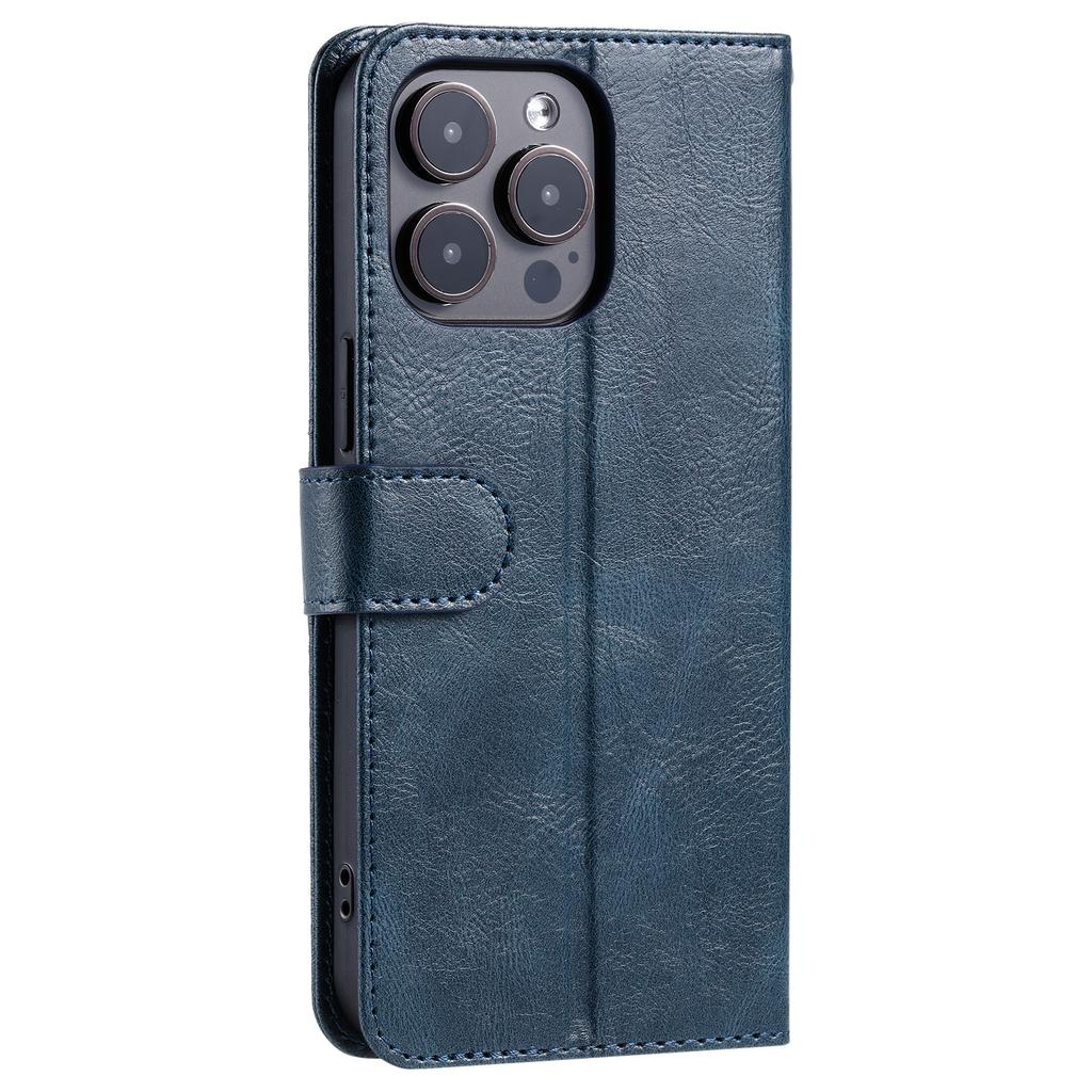 013 Stil Für iPhone 16 Pro Hülle PU-Leder Sturzsichere Handyhülle mit 6 Kartenfächern