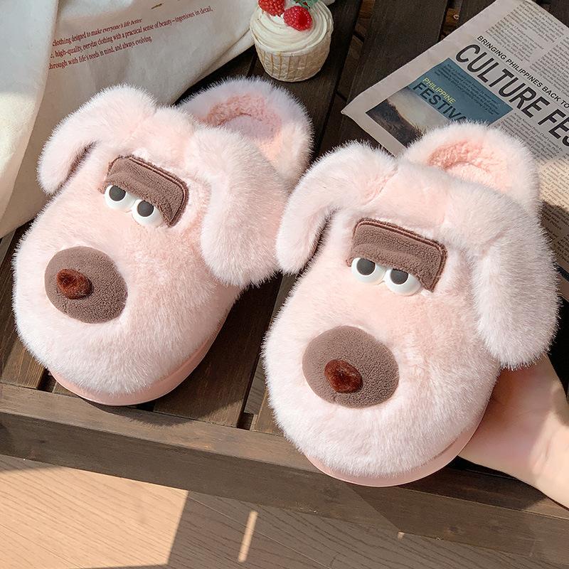 Cartoon Cotton Slippers for Women, Autumn and Winter Thick Soled New Indoor Home Warm Cotton Slippers