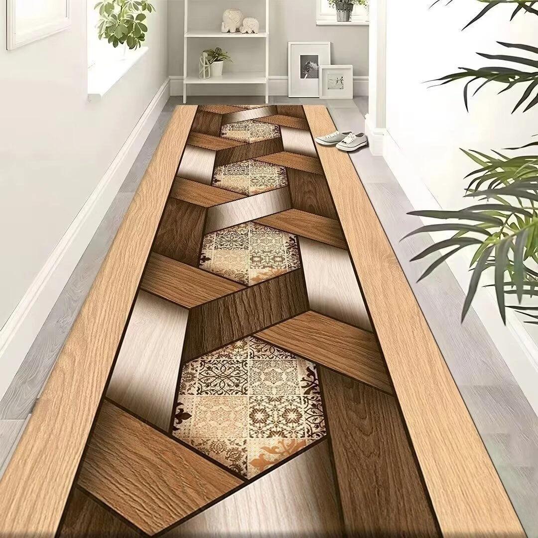 

Современные роскошные длинные ковры для коридора, украшения дома, нескользящие полоски, ковры для гостиных в дверных проемах отелей, моющиеся коврики для дверей W200xL100cm