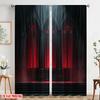 Plane Printing Curtains Window Treatment Gothic Vampire Castle Versatile Polyester Without Rod Outdoor Curtain Set Of 2 Made Washable