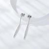 White Gold Plated Moissanite Stud Earring for Women Tassel Classic D Color Ear Stud Lab Diamond 925 Sterling Silver
