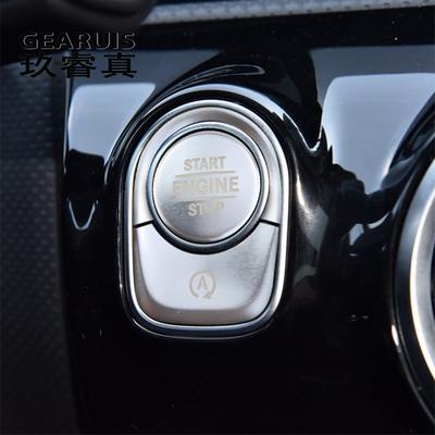 Car Styling for Mercedes Benz A Class W177 GLE W167 GLB Interior Auto Start Stop Engine Push Switch Buttons Cover Stickers